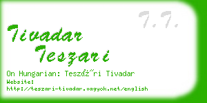 tivadar teszari business card